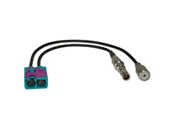 Antenneadapter Fakra (2xHun) > ISO (Hun) + GPS