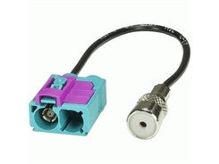 Antenneadapter Audi RNS-E Fakra (Hun) > ISO (Hun)