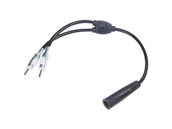 Antenne Y-fordeler DIN (Hun) > DIN (2xHan)