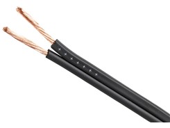 2.5mm² OFC Højttalerkabel Sort, Lbm