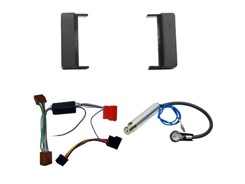 1DIN Radiokit AUDI (A4, A6), sort