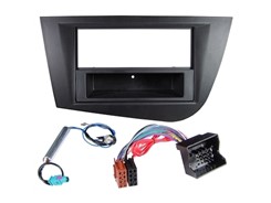 1DIN Radiokit SEAT (Leon), sort