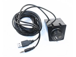 USB- og AUX-adapter og forlænger m. holder
