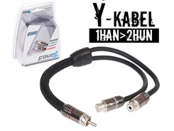 4Connect S3 Y-Kabel, 1Han>2Hun - 1 stk