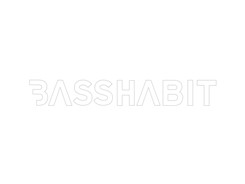 Bass Habit Sticker "Logo", Hvid