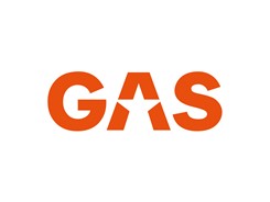 GAS Sticker "Logo", Orange, Large