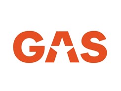 GAS Sticker "Logo", Orange, Medium