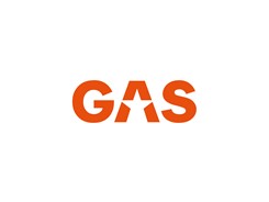 GAS Sticker "Logo", Orange, Small