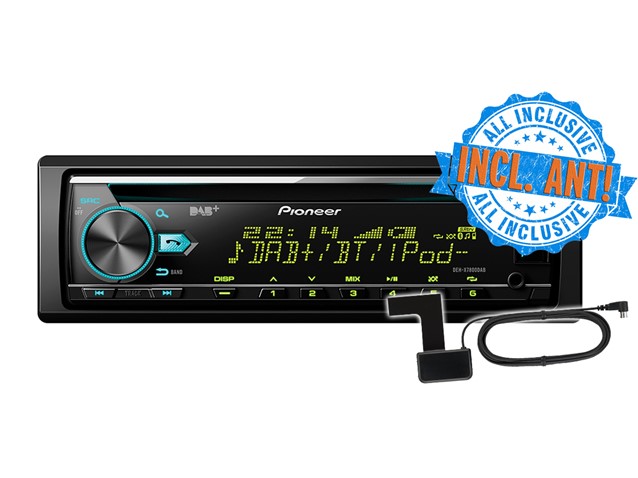 Autoradio Pioneer DEH-X7800DAB + antenne DAB gratuite