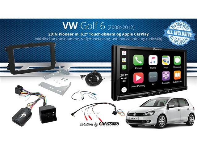 anspændt Økonomi rent CARSound - VW Golf 6 Bilradio m. 7" Pioneer Apple CarPlay